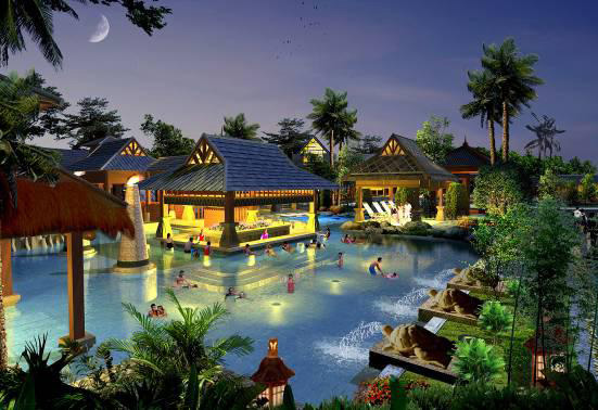 溫泉旅游策劃咨詢公司的咸寧溫泉谷溫泉區(qū)旅游規(guī)劃效果圖