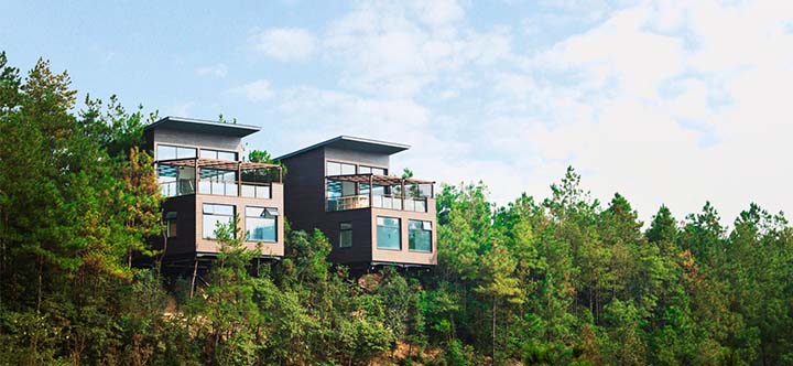 度假地產(chǎn)項(xiàng)目旅游規(guī)劃設(shè)計(jì)院：裸心谷度假村樹(shù)屋實(shí)景