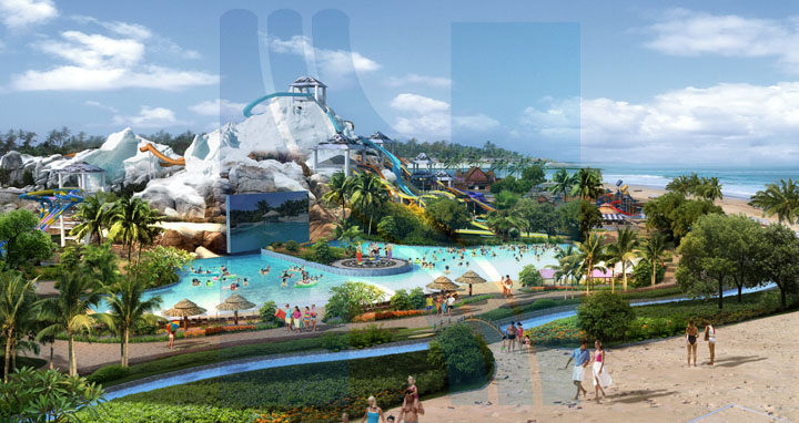 ?；◢u水上樂園海嘯狂歡區(qū)旅游規(guī)劃效果圖